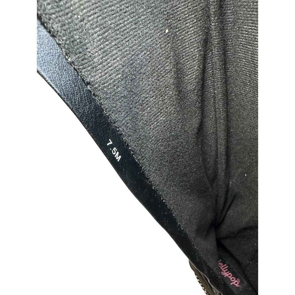 Jellypop Treasure Black Slouchy Knee High Boots Buckle Chain Detail 7.5M 732562 - Picture 6 of 10